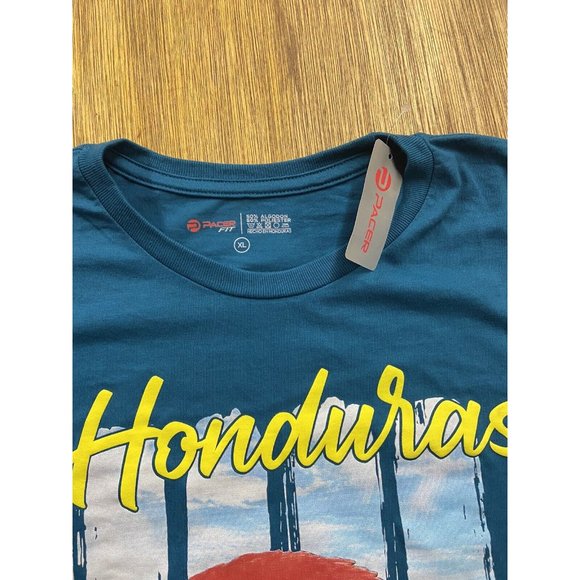 Pacer Fit Honduras Macaw Blue Graphic Crew Neck Tee XL NWT - Picture 2 of 5